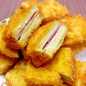 高野豆腐のハムサンドフライ